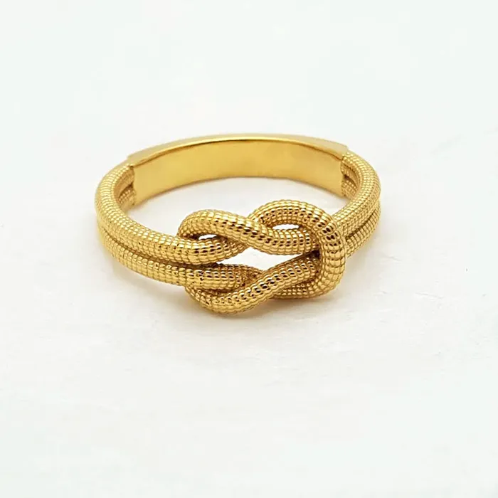14k 18k mens womens gold knot ring carre dor Rings