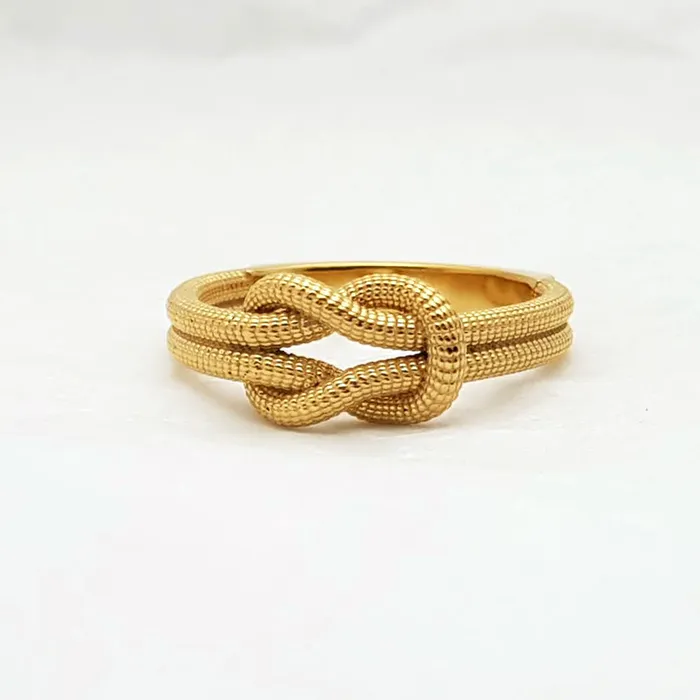 14k 18k mens womens gold knot ring carre dor Rings