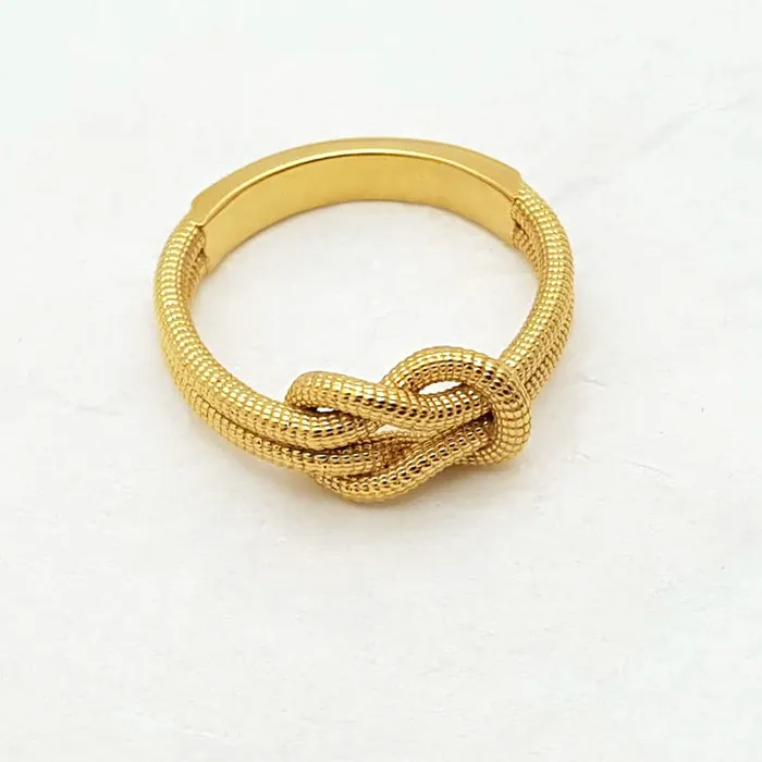 14k 18k mens womens gold knot ring carre dor Rings