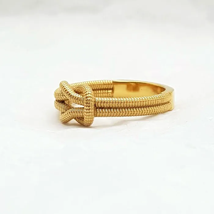 14k 18k mens womens gold knot ring carre dor Rings