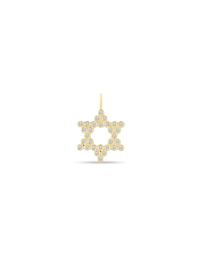 14K SINGLE SMALL DIAMOND BEZEL STAR OF DAVID CHARM PENDANT Zo Chicco Necklaces 14K SINGLE SMALL DIAMOND BEZEL STAR OF DAVID CHARM PENDANT Zo Chicco Necklaces