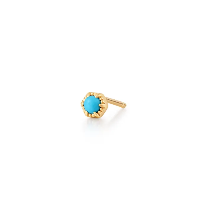 AMINA Turquoise Solitaire Single Stud AURELIE GI Earrings