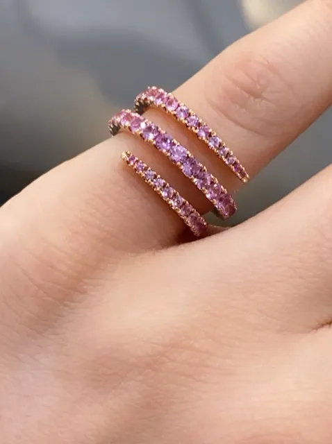 Anita Ko Rings PINK SAPPHIRE PINKY COIL RING