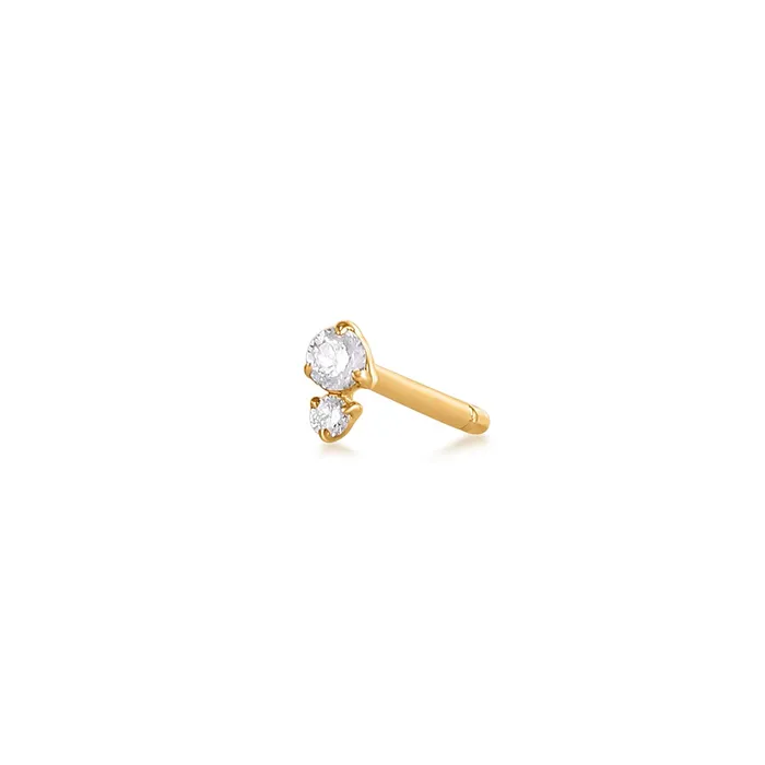 AURELIE GI Earrings AVERY DoubleDiamondSingleStud