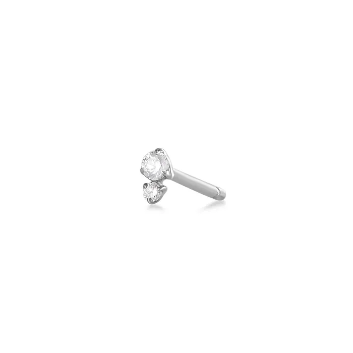 AURELIE GI Earrings AVERY DoubleDiamondSingleStud