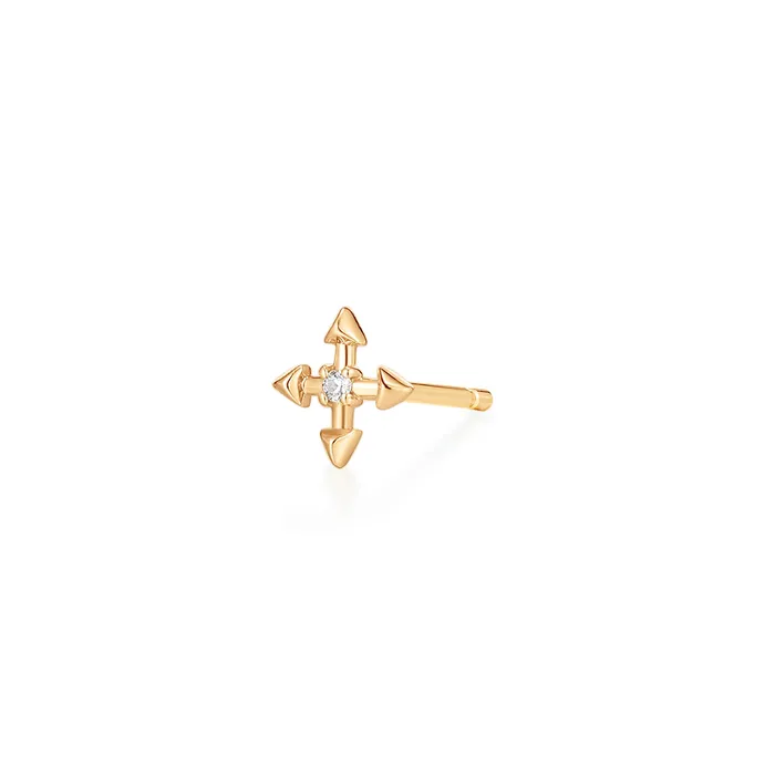 AURELIE GI Earrings LIESE Diamond Compass Single Earring