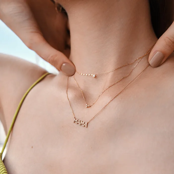 AURELIE GI Necklaces CLOVER Diamond Necklace