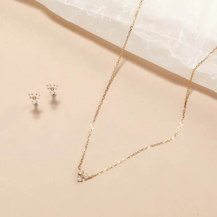 AURELIE GI Necklaces CLOVER Diamond Necklace