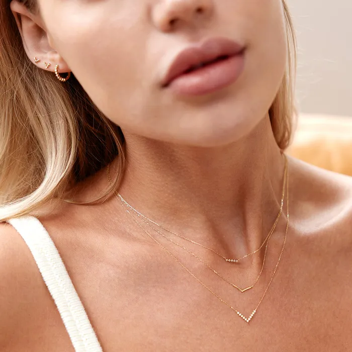 AURELIE GI Necklaces LAUREL Gold Wishbone Necklace