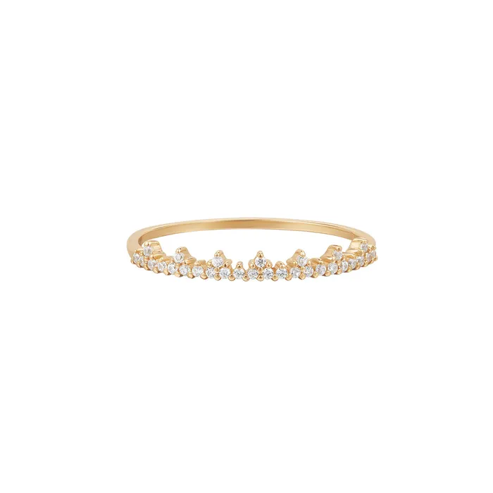 AURELIE GI Rings ASIA Natural Diamond Crown Ring