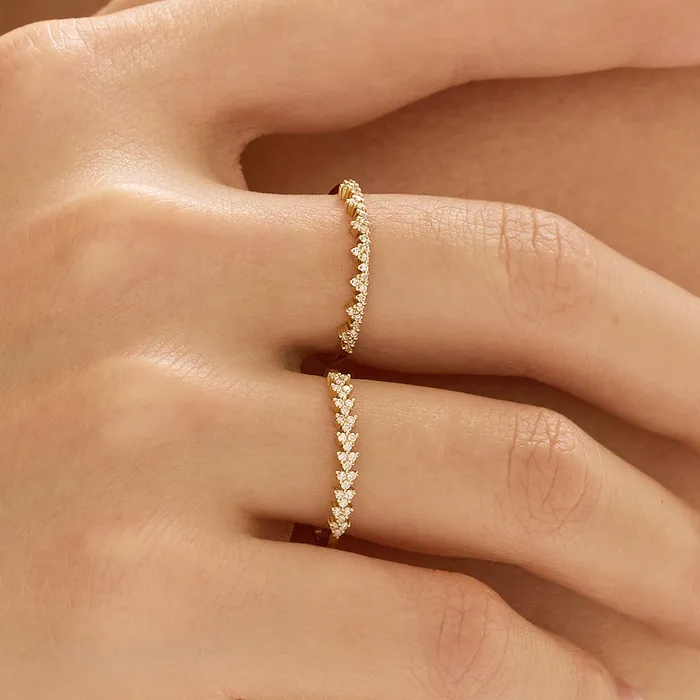 AURELIE GI Rings ASIA Natural Diamond Crown Ring