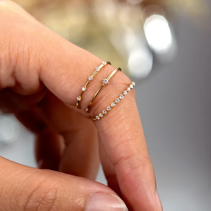 AURELIE GI Rings DELIA HalfEternity Diamond Ring