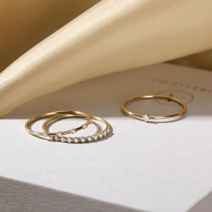 AURELIE GI Rings DELIA HalfEternity Diamond Ring