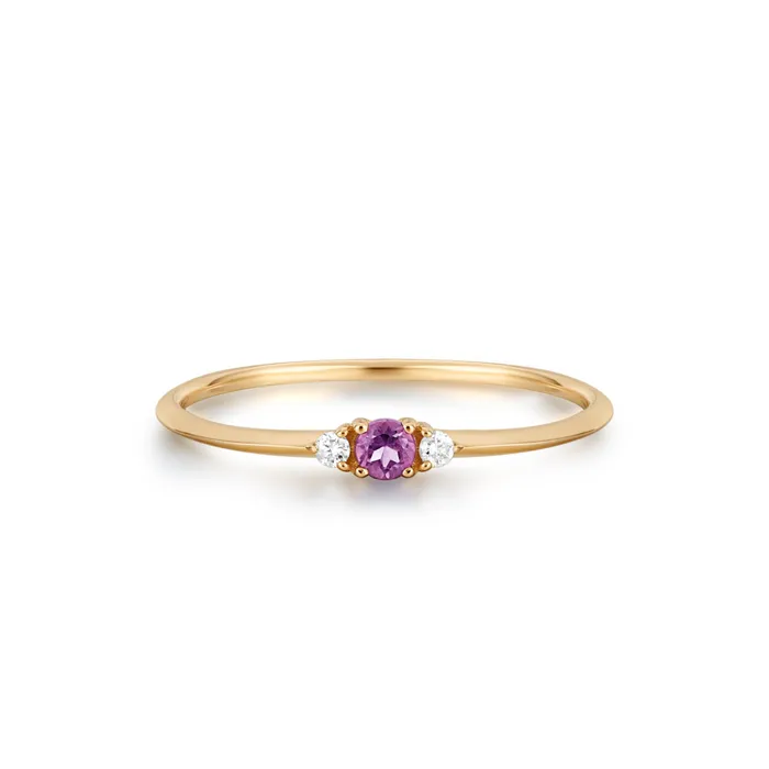 AURELIE GI Rings EVIE Amethyst and Diamond Ring