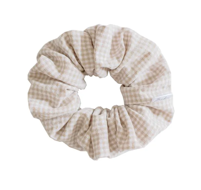 Barbays Earrings Barbays Mini Gingham Check Scrunchie
