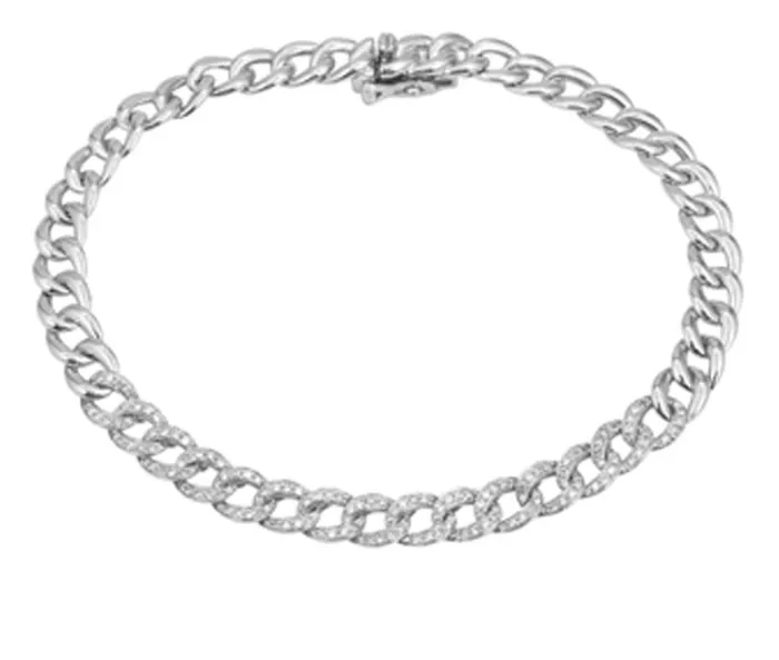 Bracelets Alev Small Diamond Cuban Chain Bracelet