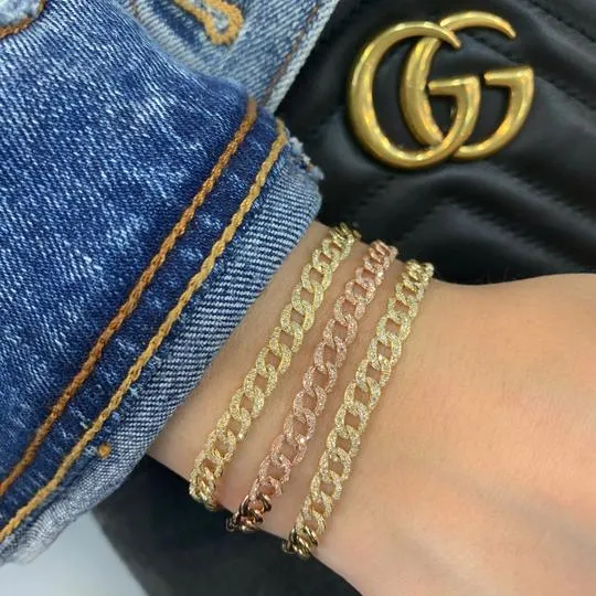 Bracelets Alev Small Diamond Cuban Chain Bracelet