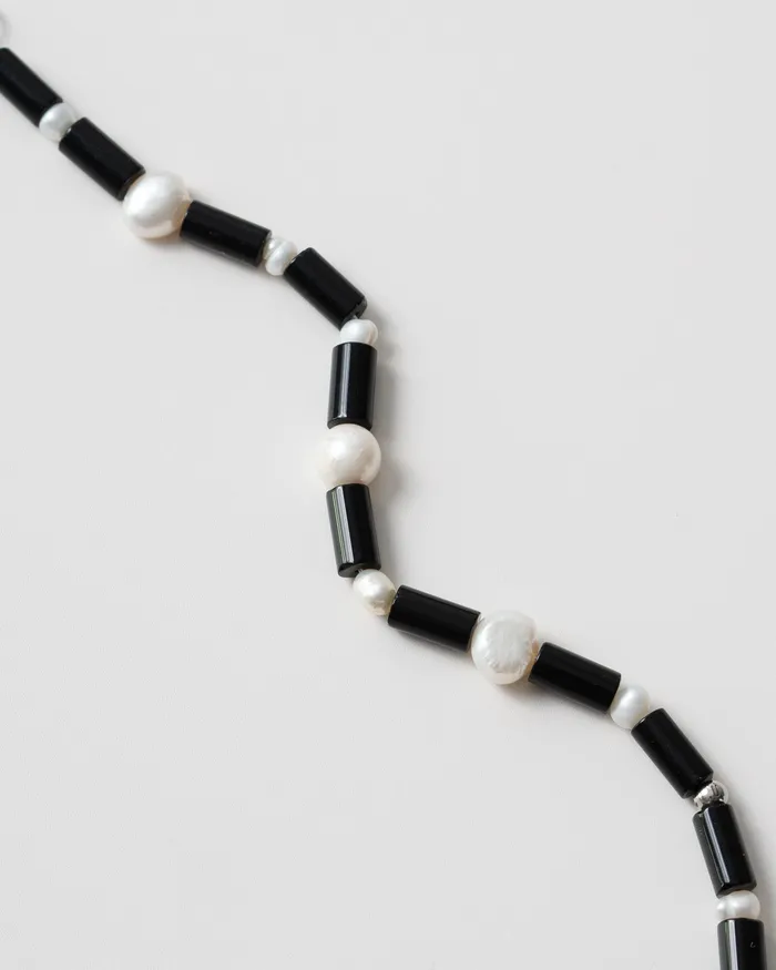 Bracelets CUN Igor Bold Black Agate Pearl Beaded Bracelet