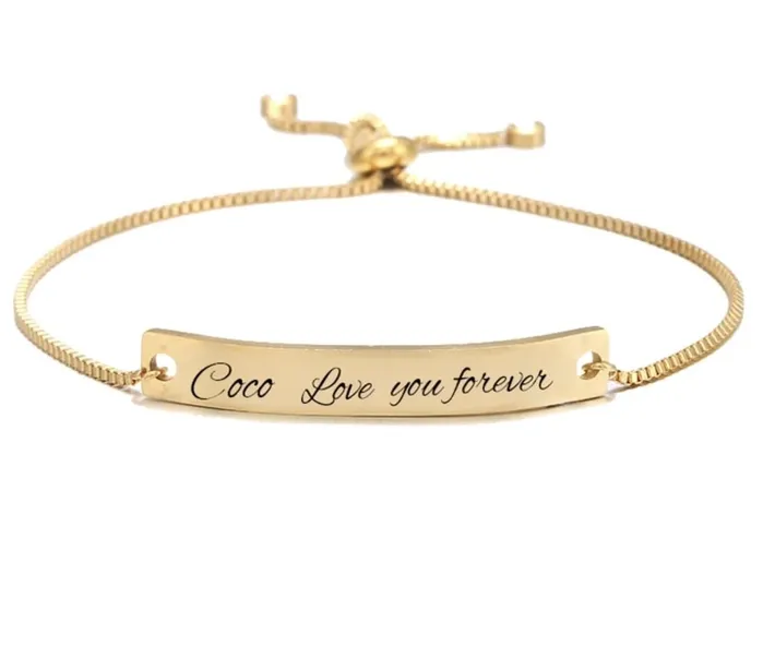 Bracelets Engraved Name Plate Bracelet The Signature Collection Co