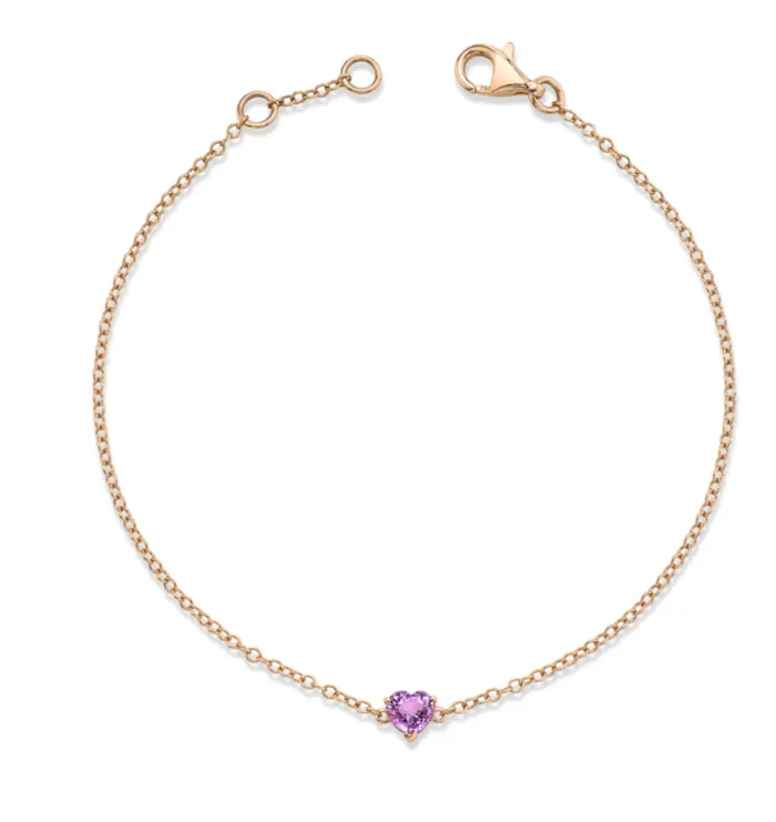 Bracelets Shay Fine Jewelry Baby Sapphire Heart Bracelet