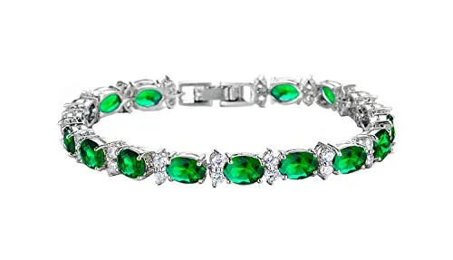 Bracelets Yellow Chimes Women Crystal Bracelets Silver Toned Bracelets for Women CZ Crystals Bracelet For Women Birthday Gift for Girls Women Anniversary Gift for Wife Yellow Chimes