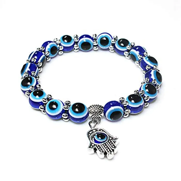 Bracelets Yellow Chimes Yellow Chimes Evil Eye Bracelet for Women Evil Eye Beads Studded Golden Kada Bracelet for Women and Girls Bracelets Yellow Chimes Yellow Chimes Evil Eye Bracelet for Women Evil Eye Beads Studded Golden Kada Bracelet for Women and Girls