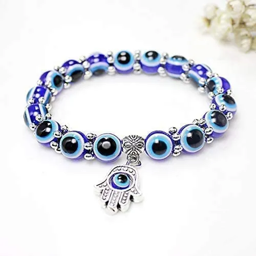 Bracelets Yellow Chimes Yellow Chimes Evil Eye Bracelet for Women Evil Eye Beads Studded Golden Kada Bracelet for Women and Girls
