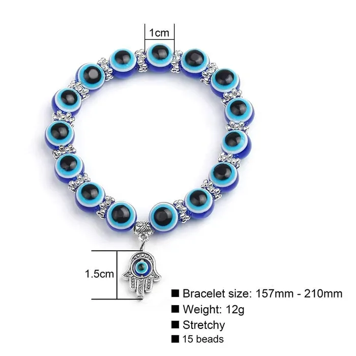 Bracelets Yellow Chimes Yellow Chimes Evil Eye Bracelet for Women Evil Eye Beads Studded Golden Kada Bracelet for Women and Girls