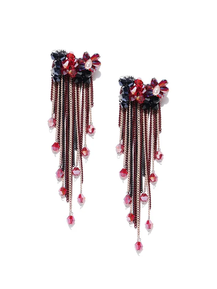 Bracelets Yellow Chimes Yellow Chimes Floral Design Onyx Red Long Dangle Earrings For Women Girls Bracelets Yellow Chimes Yellow Chimes Floral Design Onyx Red Long Dangle Earrings For Women Girls