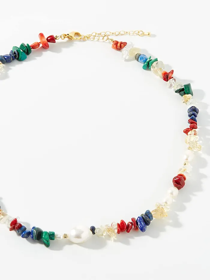 Bracelets Yellow Chimes Yellow Chimes Necklace for Women and Girls Fashion Multicolor Choker Necklace for Women Carnelian Stone Pearl Choker Necklace for Girls Birthday Gift for Girls and women