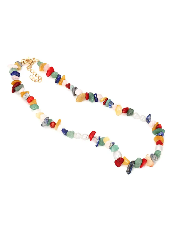 Bracelets Yellow Chimes Yellow Chimes Necklace for Women and Girls Fashion Multicolor Choker Necklace for Women Carnelian Stone Pearl Choker Necklace for Girls Birthday Gift for Girls and women