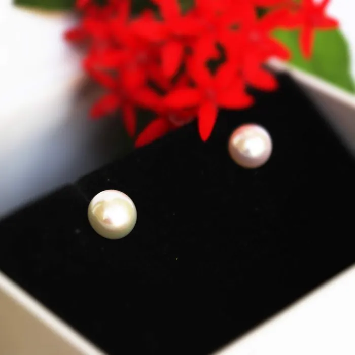 Bracelets Yellow Chimes Yellow Chimes Original Freshwater Button Pearl 925 Sterling Silver Hallmark and Certified Purity Studs Earrings for Women and Girls