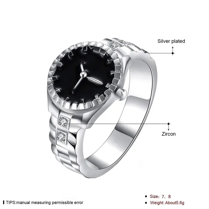 Bracelets Yellow Chimes Yellow Chimes Watch Shape Non Functioning 925 Silver Plated Ring for Girls and Women