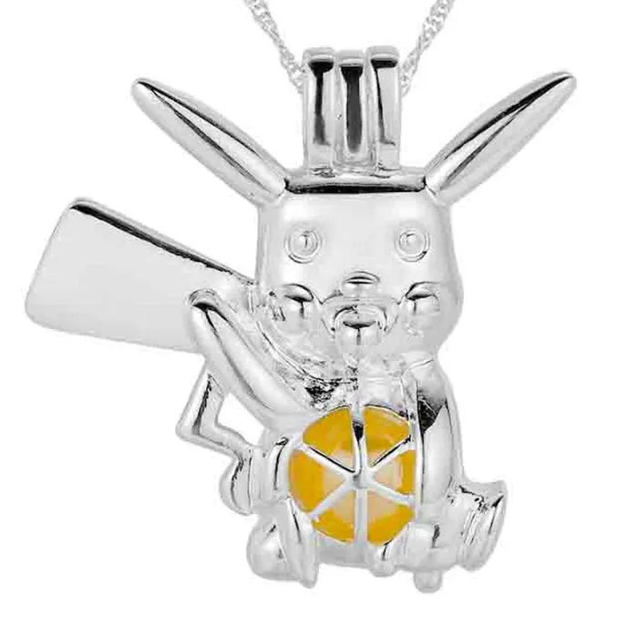 Cage Pendant Silver Plated Pikachu Pokemon 15 CPSP215 Necklaces