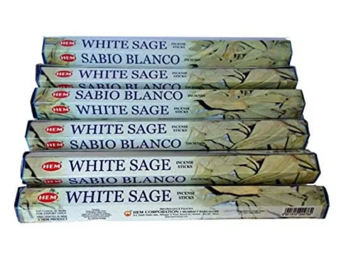Candlewick Gift Shop White Sage Incense Sticks In Box Earrings
