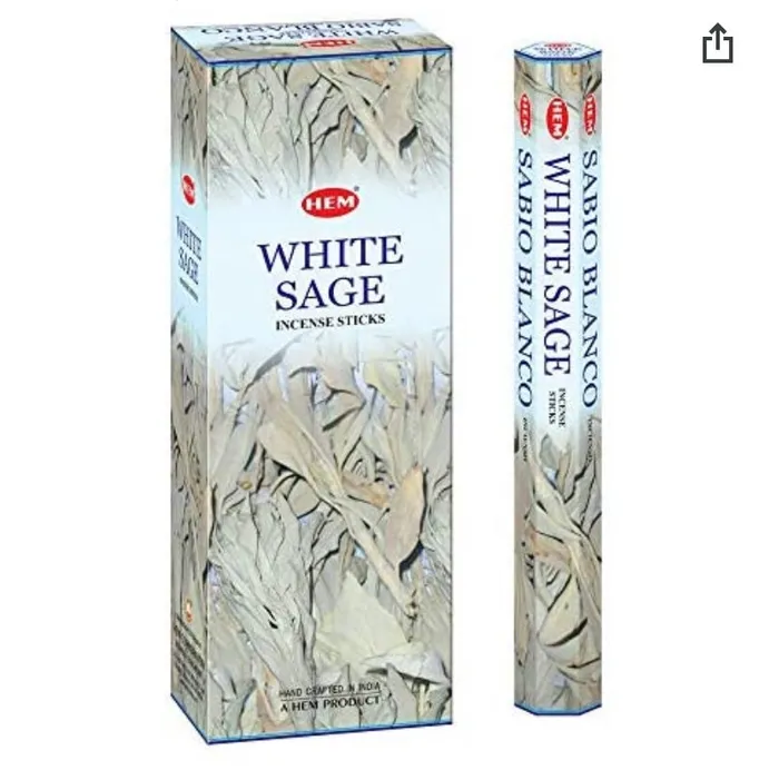 Candlewick Gift Shop White Sage Incense Sticks In Box Earrings