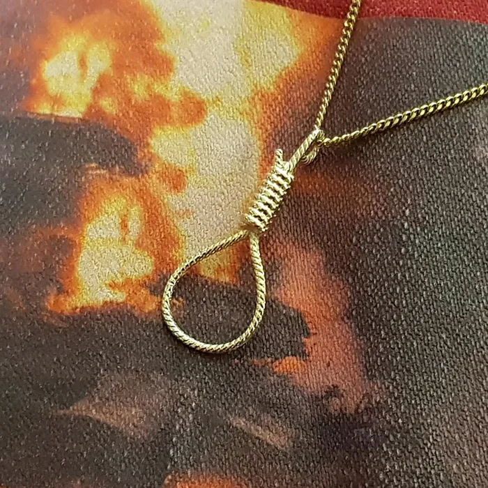 carre dor Necklaces 14k 18k gold noose necklace pendant 1 for women and men carre dor Necklaces 14k 18k gold noose necklace pendant 1 for women and men