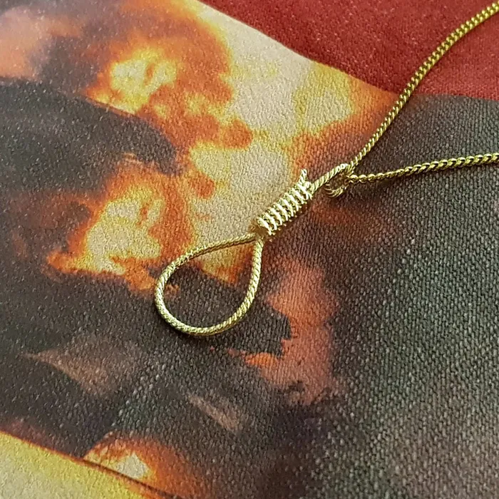 carre dor Necklaces 14k 18k gold noose necklace pendant 1 for women and men