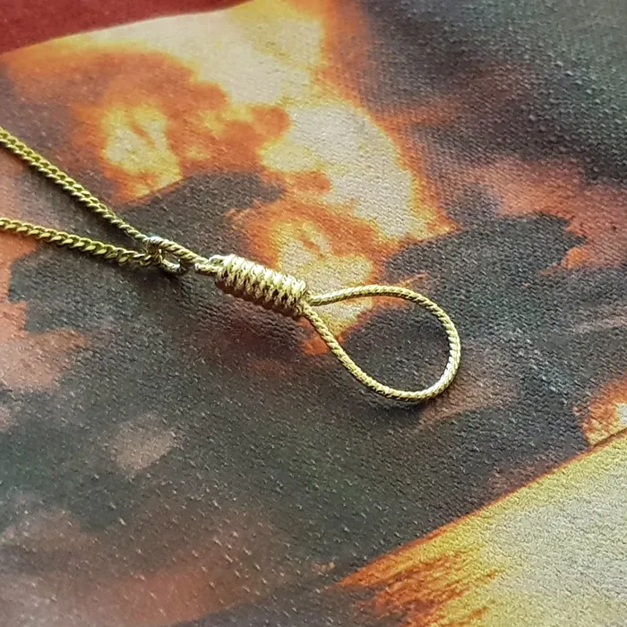 carre dor Necklaces 14k 18k gold noose necklace pendant 1 for women and men