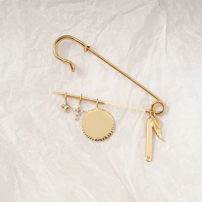 Charm Necklaces AURELIE GI GRACE Diamond Cross Charm