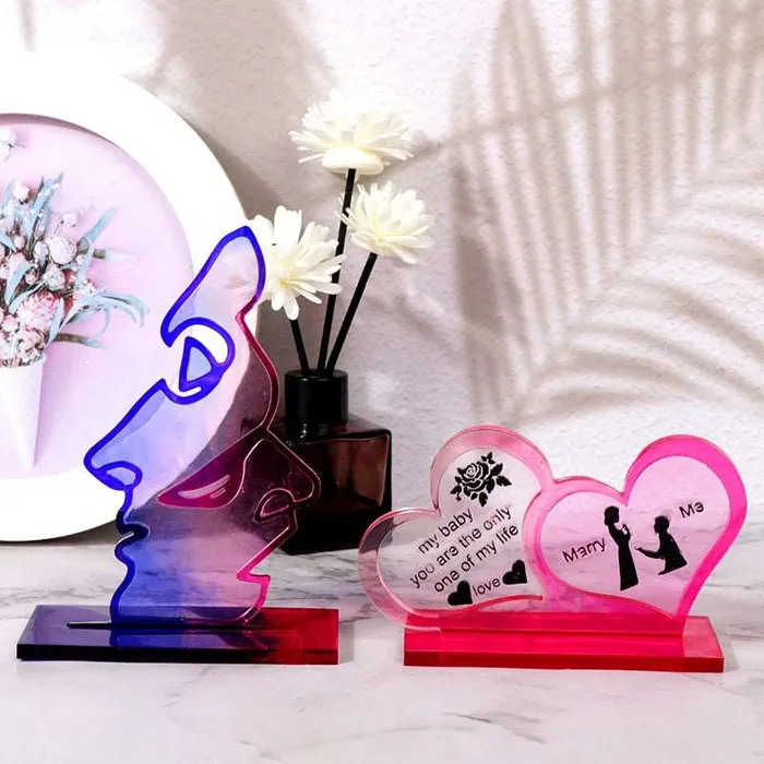Couple Theme Display Stand Silicone Mold Resinarthub Rings