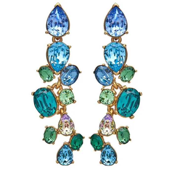 CRYSTAL SCRAMBLE EARRINGS Oscar De La Renta Earrings