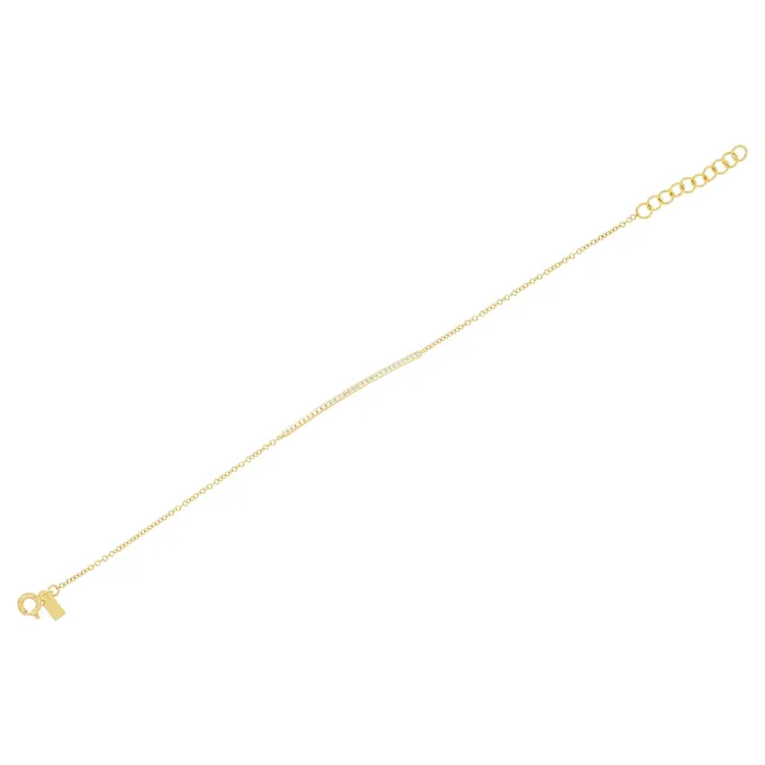 Diamond Bar Chain Bracelet ef collection Bracelets