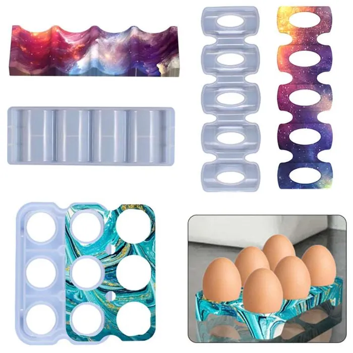 DIY Egg Storage Rack Molds for Epoxy Resin Resin Art Hub Necklaces DIY Egg Storage Rack Molds for Epoxy Resin Resin Art Hub Necklaces