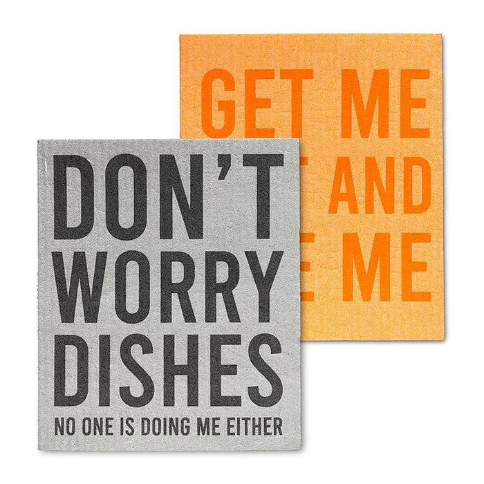 Earrings Abbott Dont Worry Dishcloths Set2