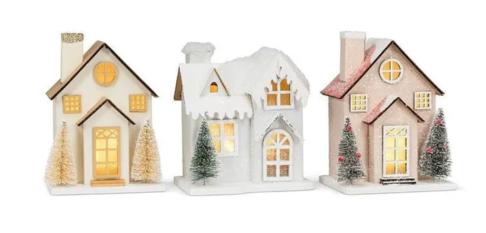 Earrings Abbott Small LED Snowy House