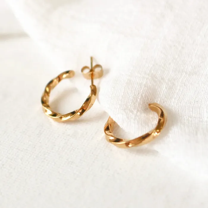 Earrings Candlewick Gift Shop Hoop Earrings Gold