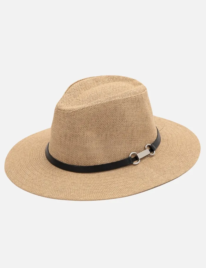 Earrings Candlewick Gift Shop Straw Panama HatBeige