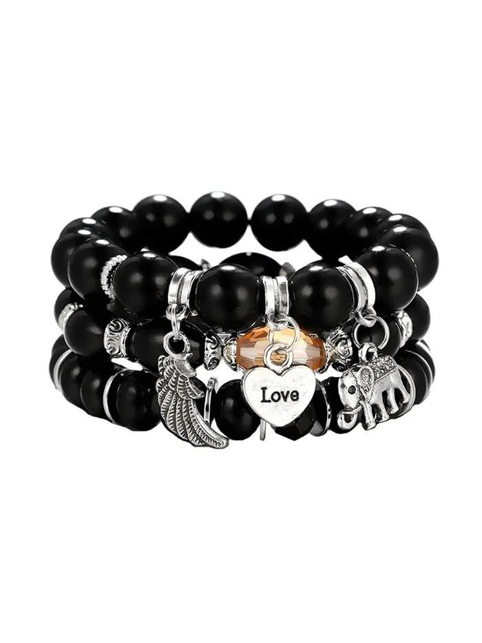 Earrings Kairangi Kairangi Bracelet for Women and Girls Beads Bracelets for Women Bohemian Style Stretchable Love Charm Beads Bracelet Birthday Gift For girls women Anniversary Gift for Wife