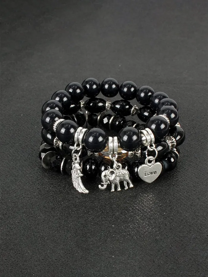 Earrings Kairangi Kairangi Bracelet for Women and Girls Beads Bracelets for Women Bohemian Style Stretchable Love Charm Beads Bracelet Birthday Gift For girls women Anniversary Gift for Wife